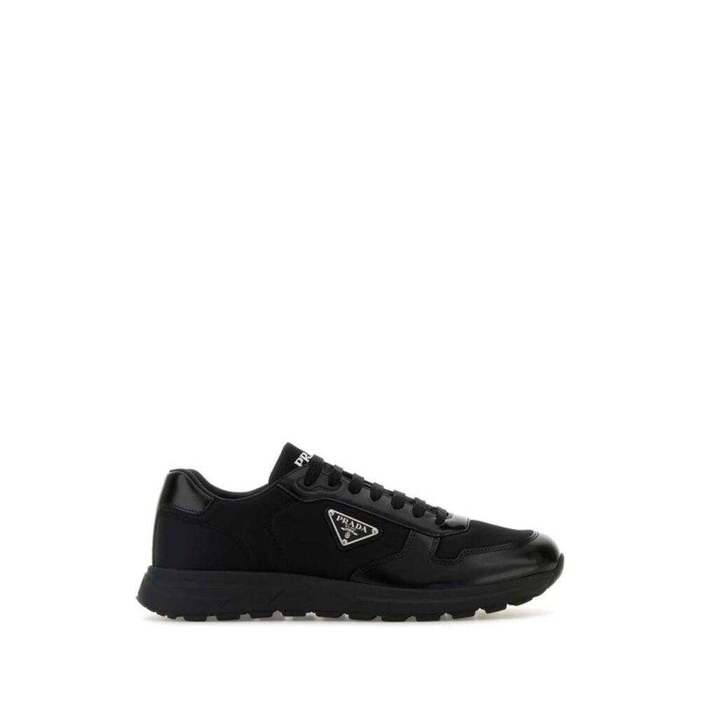 Prada Men Black Nylon And Leather Prax 2.0 Sneakers